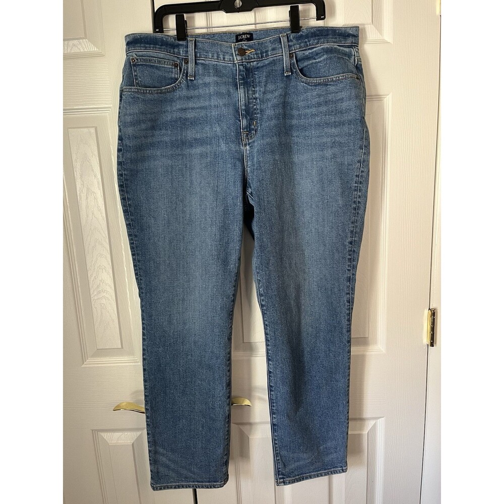 J Crew Jeans Womens 32 Blue Boyfriend Slim Medium Wash Denim Casual Classic
